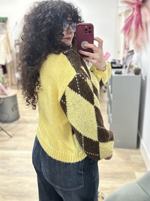 JERSEY ROMBOS AMARILLO - Imagen 2