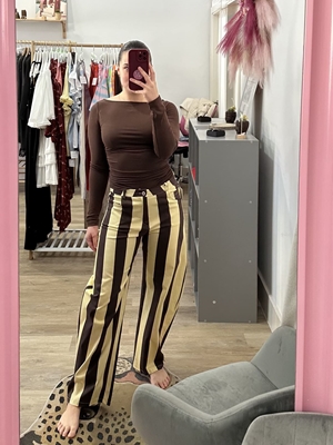 PANTALÓN BALLON RAYAS AMARILLO - Imagen 2