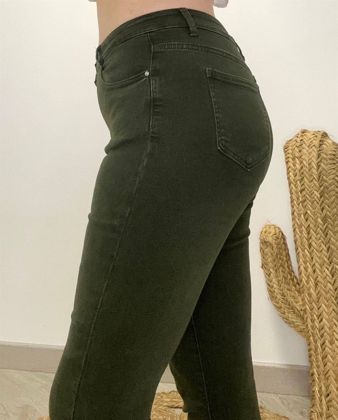 PANTALÓN FLARE VERDE TALLA GRANDE - Imagen 1