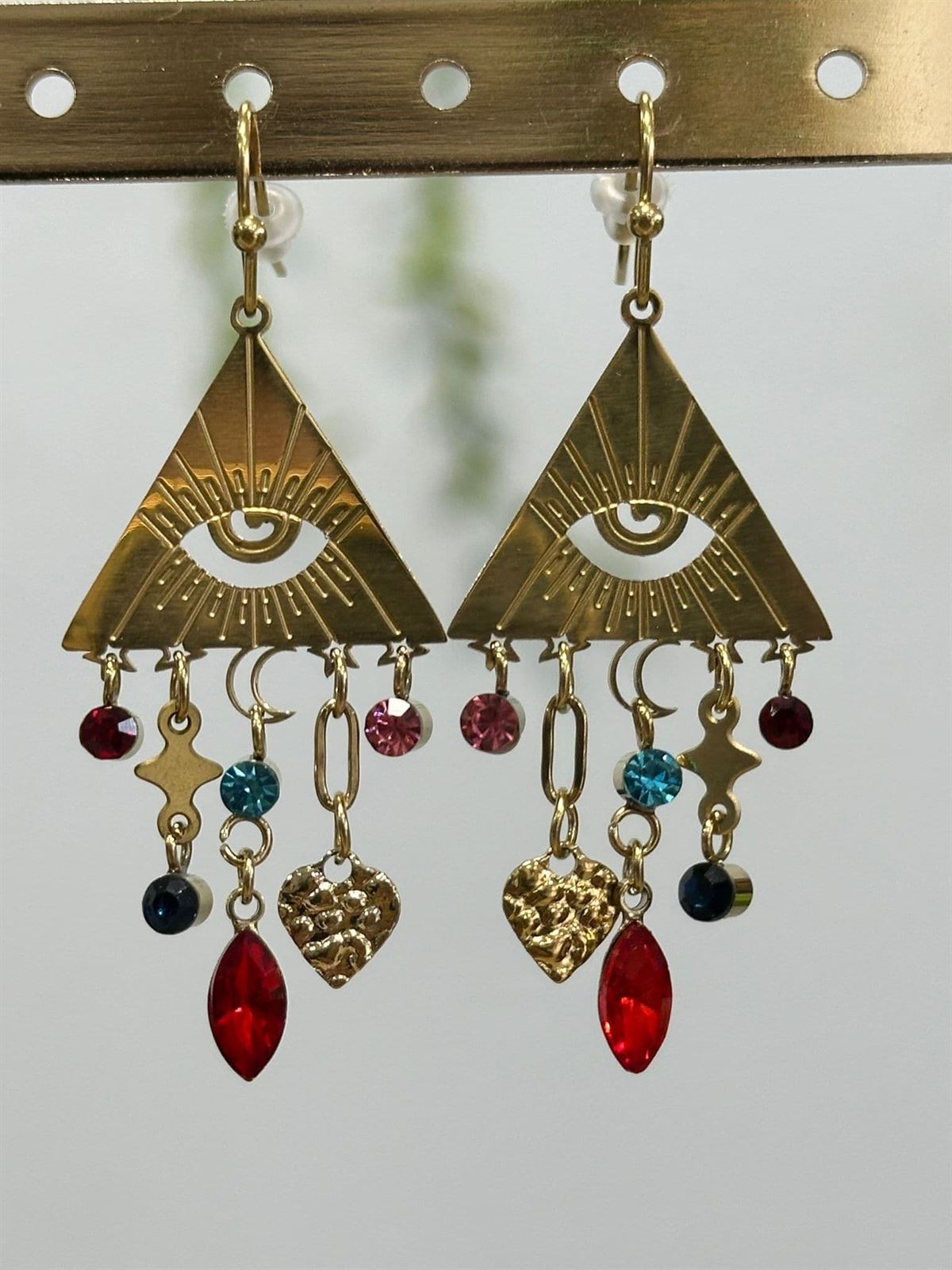 PENDIENTES OJO COLORES - Imagen 1